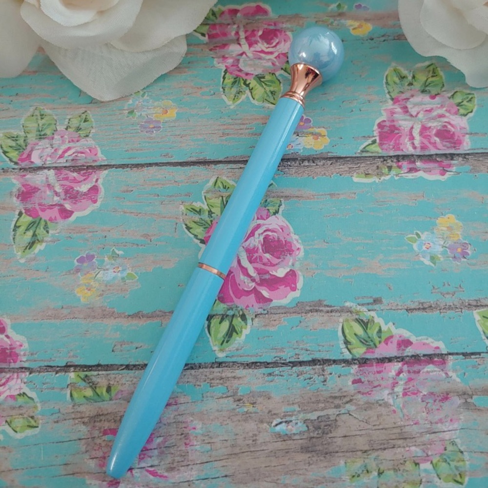 Pearl Blue Round Ballpoint Pen